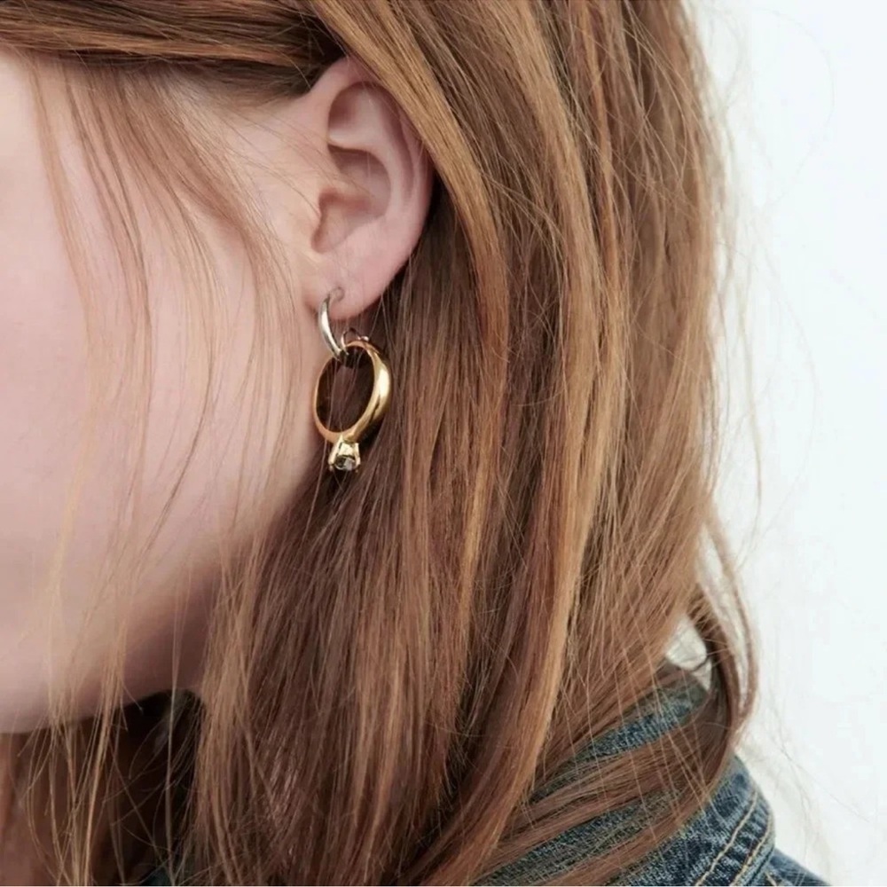 ZARA JEWEL WEDDING BAND EARRINGS - Picture 3 of 13